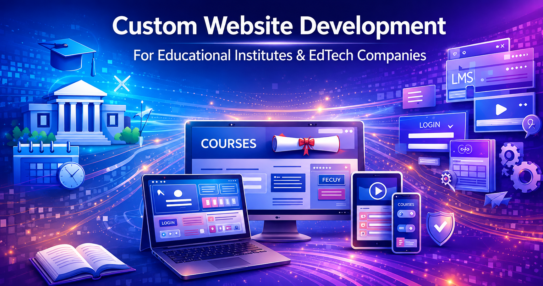 Custom website development for educational institutes and EdTech companies