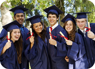 Graduating students celebrating