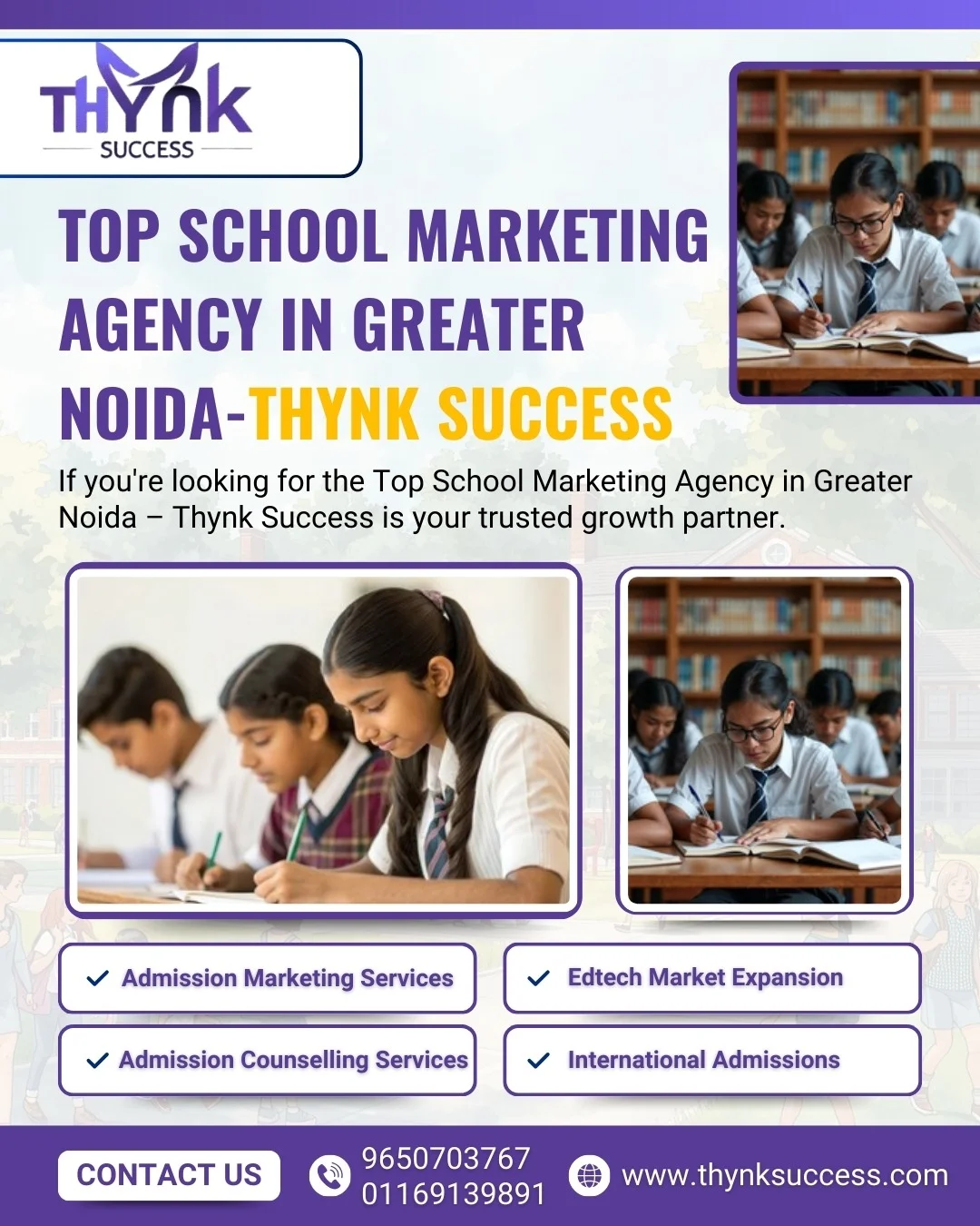 advertisment of school marketing agency